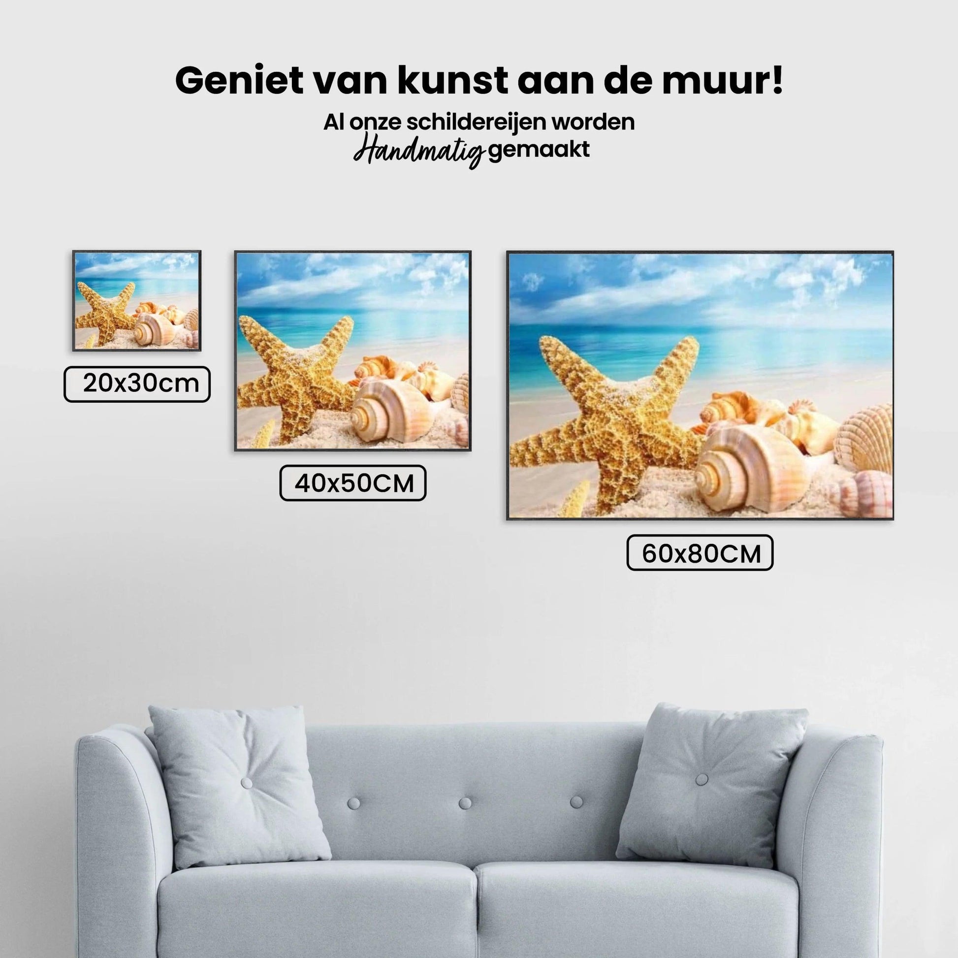 Diamond Painting Schelpen op strand – 40x50 cm – SEOS Shop ®
