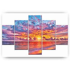 Diamond Painting Schitterende zonsondergang 5 luik - SEOS Shop ®
