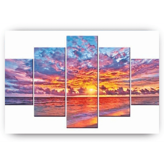 Diamond Painting Schitterende zonsondergang 5 luik - SEOS Shop ®