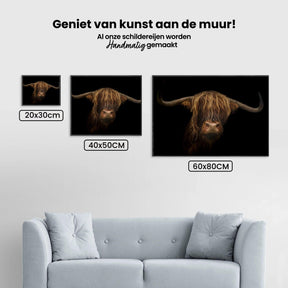 Diamond Painting Schotse hooglander - Majestueuze Schotse hooglander in beeld - SEOS Shop ®
