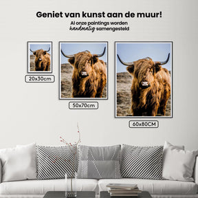 Diamond Painting Schotse hooglander - Portret van de bijzondere Schotse hooglander - SEOS Shop ®
