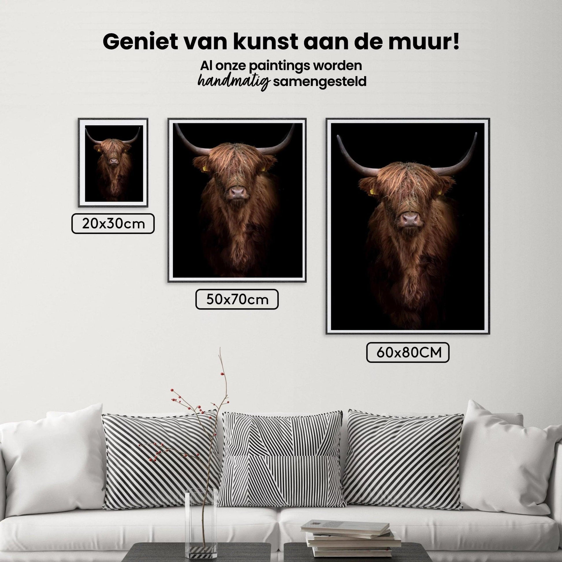 Diamond Painting Schotse hooglander - Roodbruine Schotse hooglander van dichtbij - SEOS Shop ®