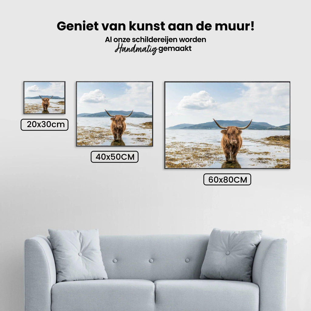 Diamond Painting Schotse hooglander - Schotse hooglander aan het afkoelen - SEOS Shop ®