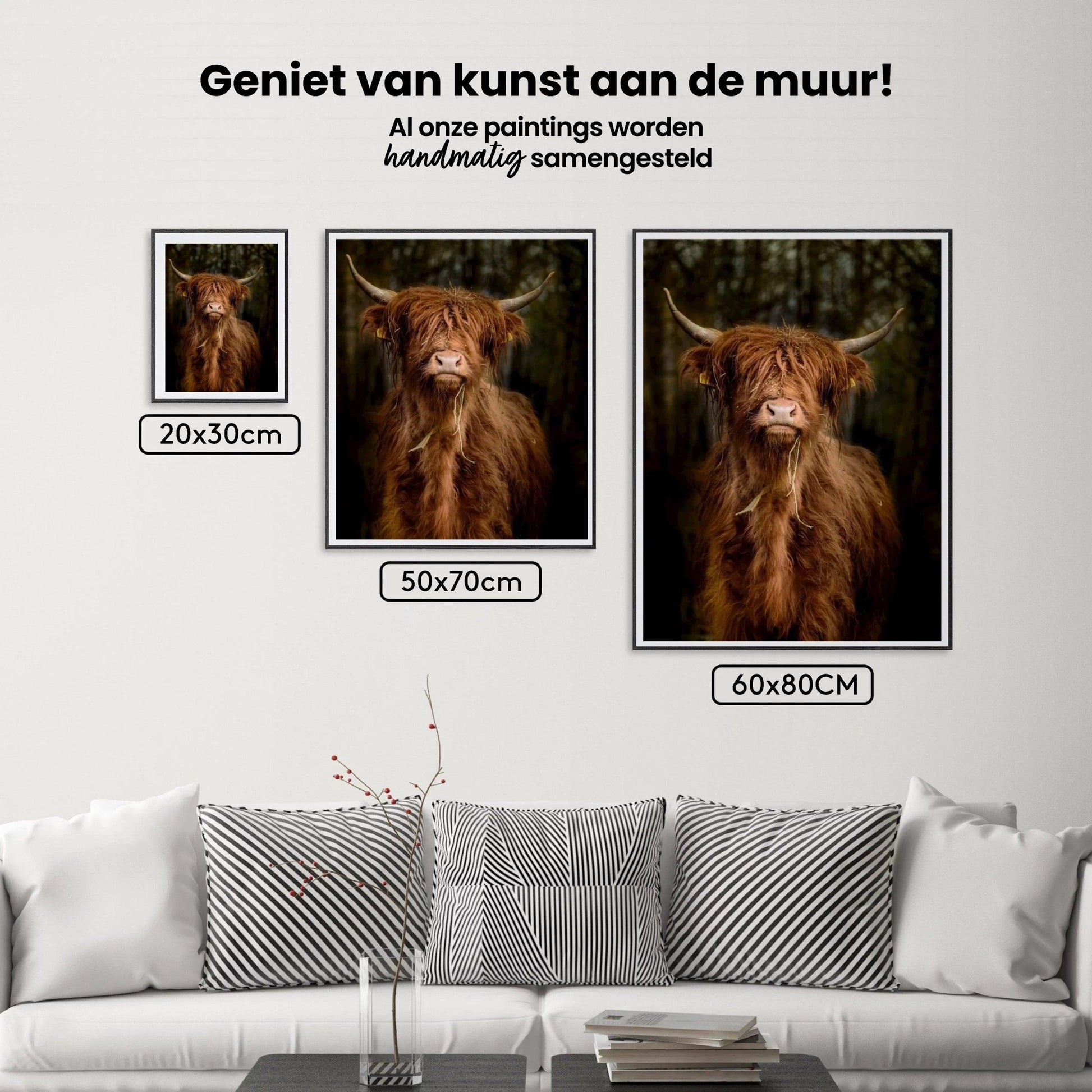 Diamond Painting Schotse hooglander - Schotse hooglander in het bos - SEOS Shop ®