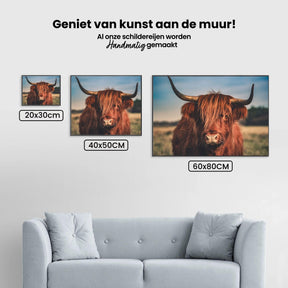 Diamond Painting Schotse hooglander - Schotse hooglander in het wild - SEOS Shop ®