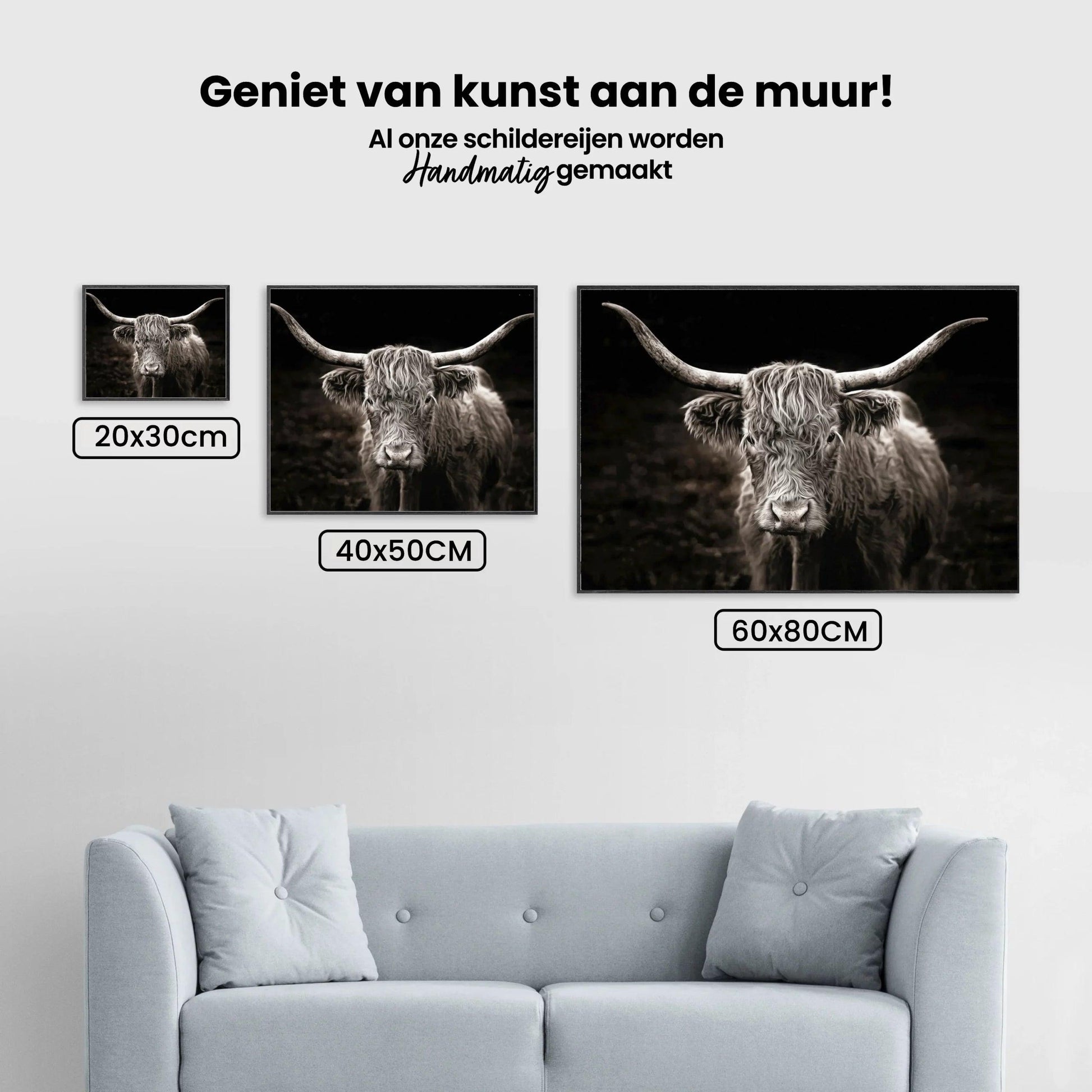 Diamond Painting Schotse hooglander - Schotse hooglander in vintage stijl - SEOS Shop ®