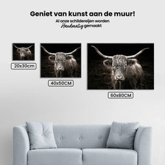 Diamond Painting Schotse hooglander - Schotse hooglander in vintage stijl - SEOS Shop ®