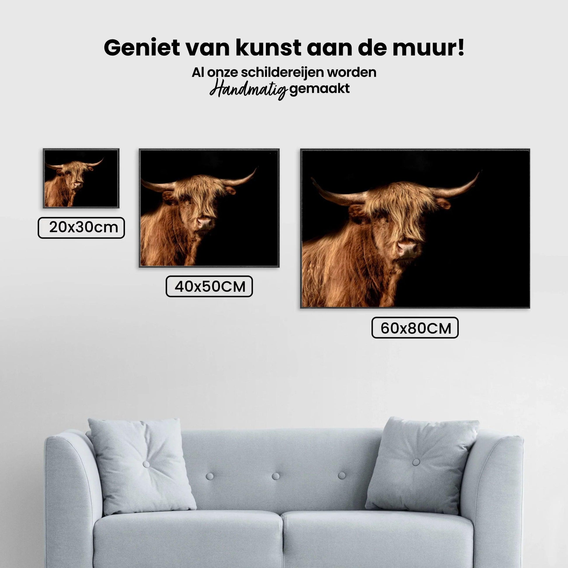 Diamond Painting Schotse hooglander - Schotse hooglander ook wel hoogland koe in beeld - SEOS Shop ®