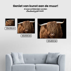 Diamond Painting Schotse hooglander - Schotse hooglander van dichtbij - SEOS Shop ®
