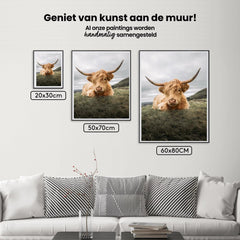 Diamond Painting Schotse hooglander - Stoere Schotse hooglander rustend op de vlakte - SEOS Shop ®