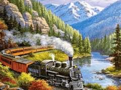 Diamond Painting Trein in landschap – SEOS Shop ®