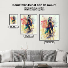 Diamond Painting Veelkleurig Rennende paarden - SEOS Shop ®