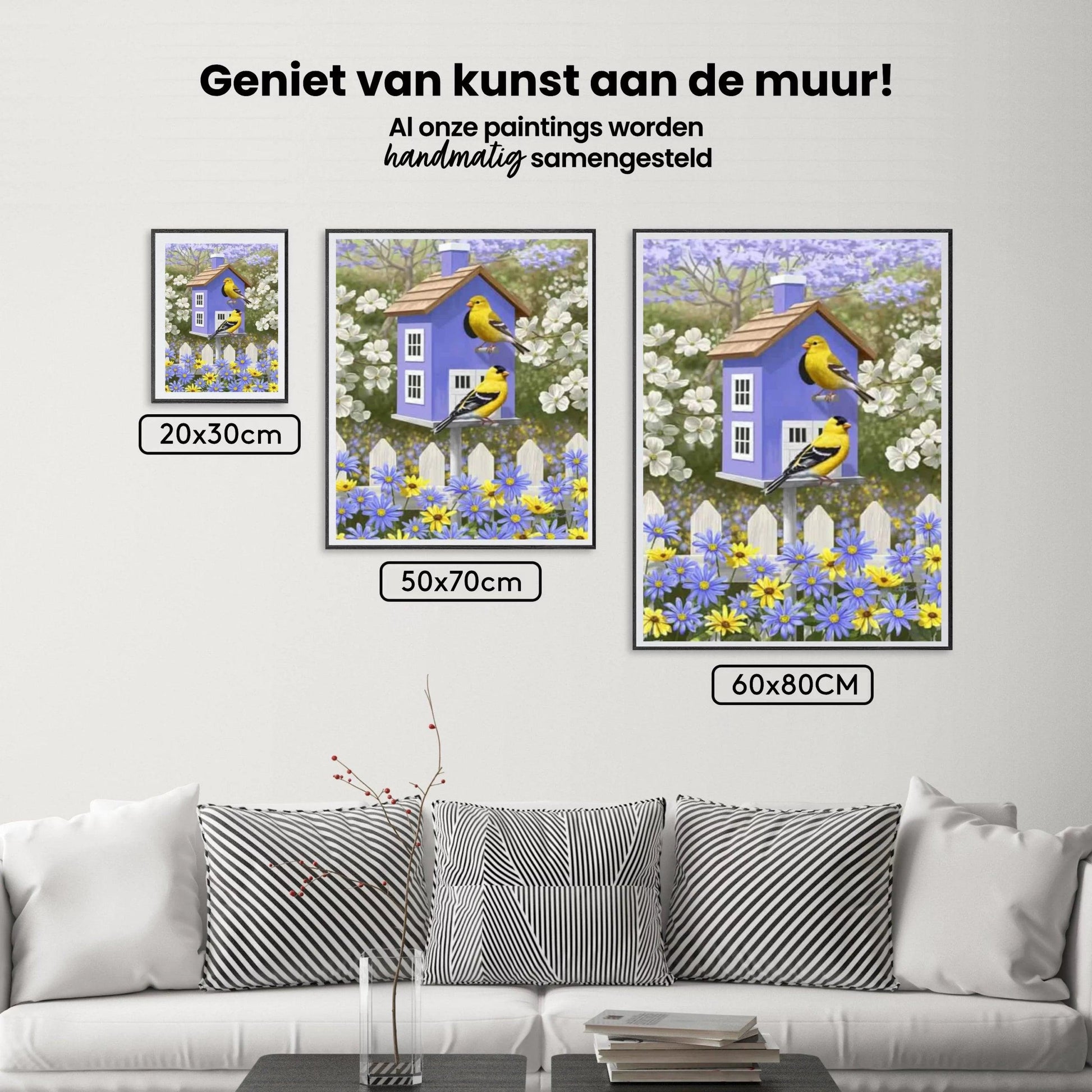Diamond Painting Vogel in bloementuin - SEOS Shop ®