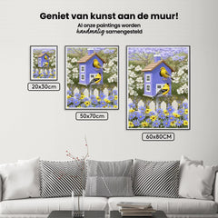 Diamond Painting Vogel in bloementuin - SEOS Shop ®