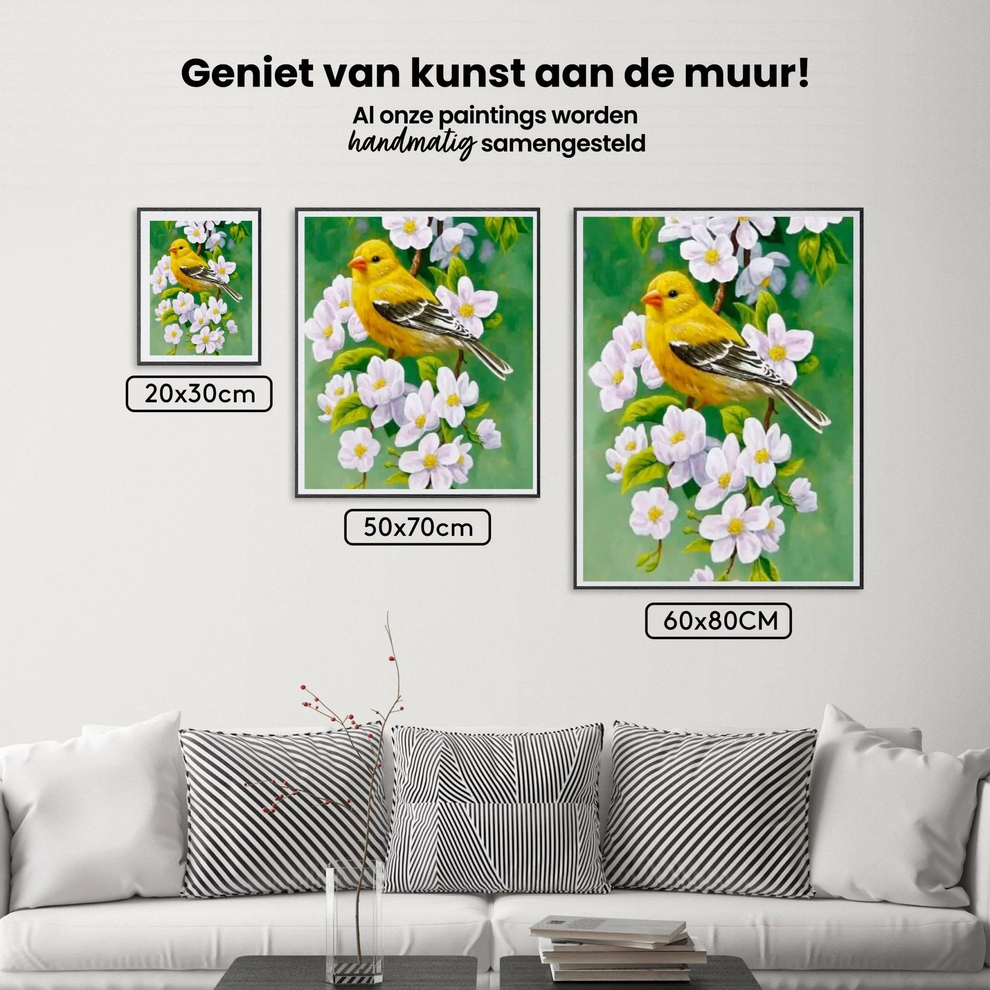 Diamond Painting Vogel met bloem - SEOS Shop ®