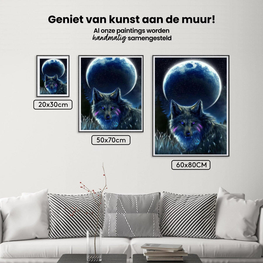 Diamond Painting Volle Maan Wolf - SEOS Shop ®