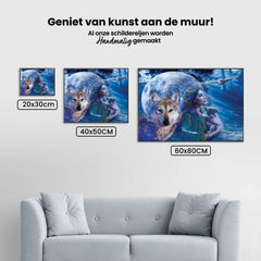 Diamond Painting Vrouw met Wolf en Uil - SEOS Shop®
