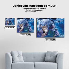 Diamond Painting Vrouw met Wolf en Uil - SEOS Shop®