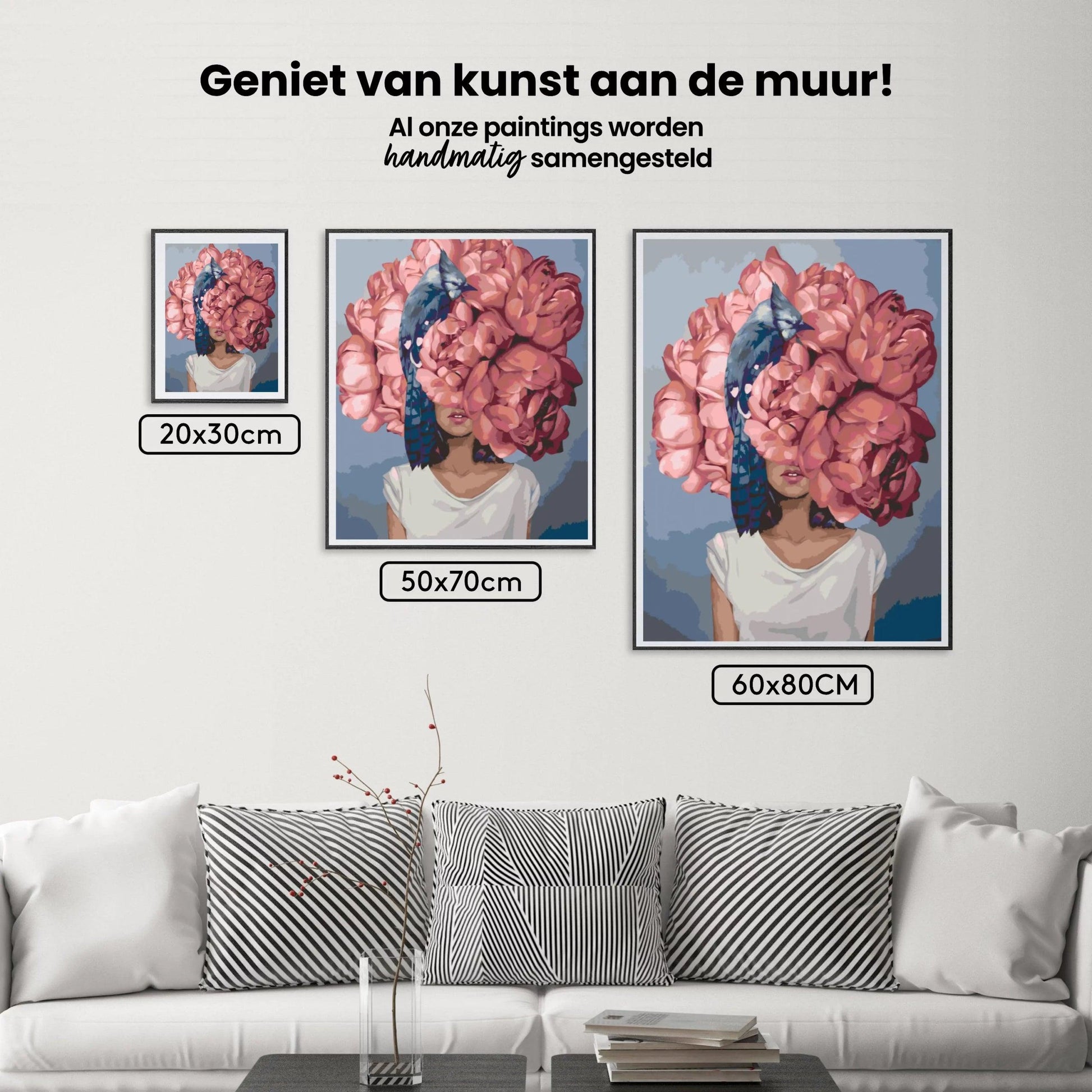 Diamond Painting - Vrouw verborgen in pioenen - SEOS Shop ®