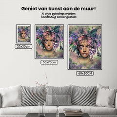 Diamond Painting Vrouwen met bloem en vogel - SEOS Shop ®