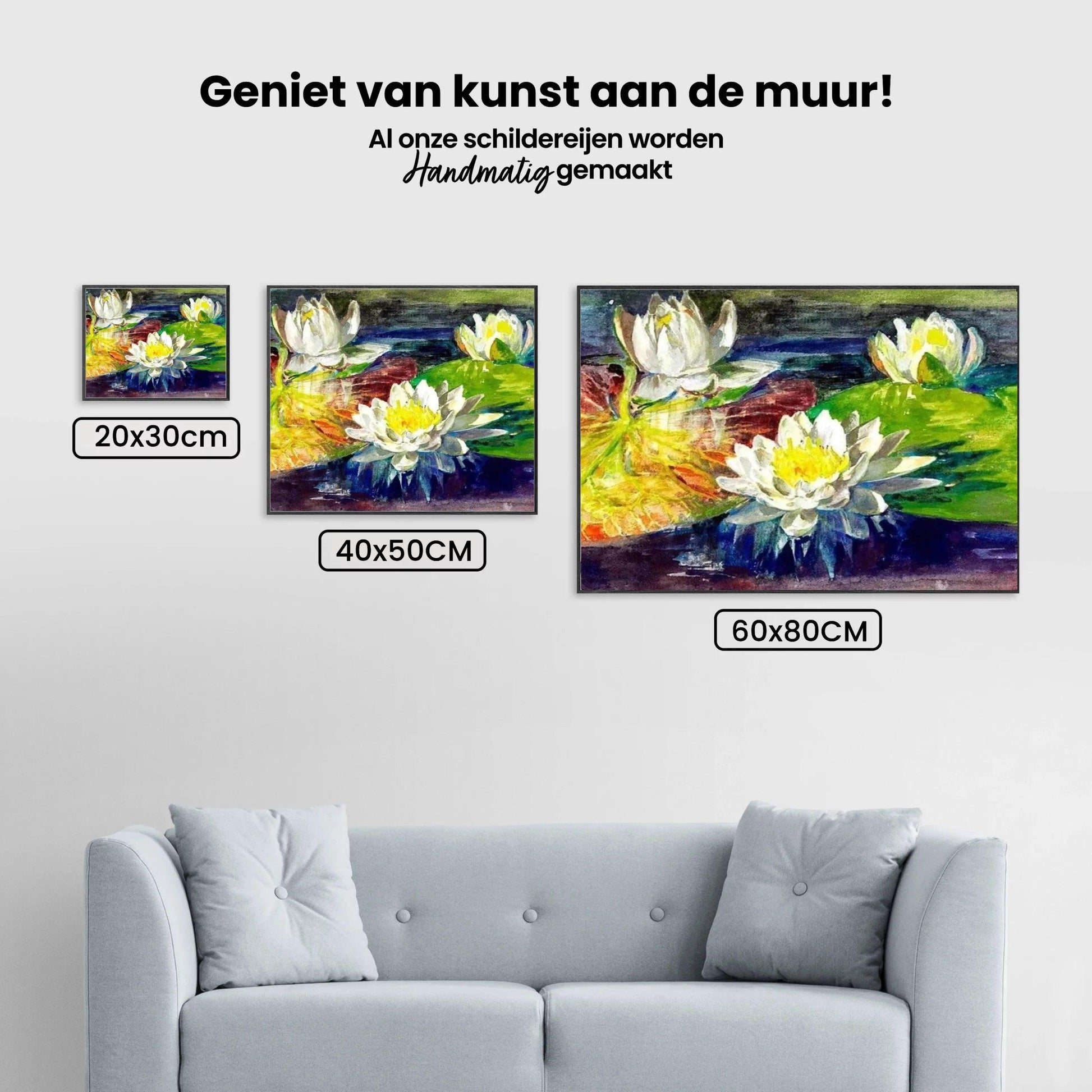 Diamond Painting Waterlelies rood en groen - SEOS Shop ®