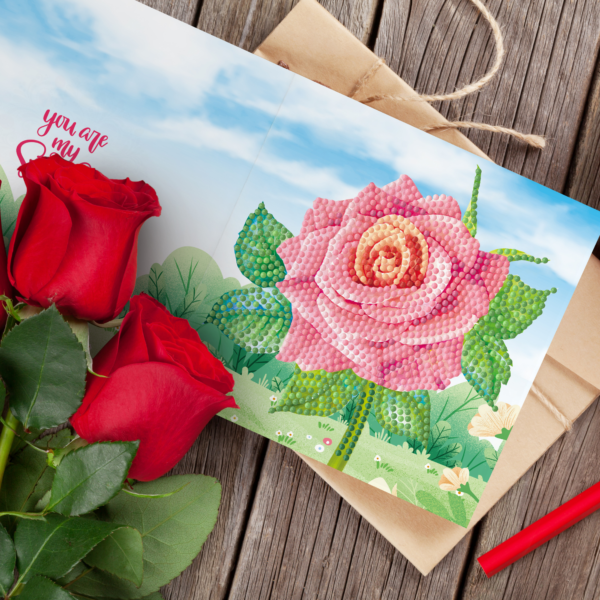 Diamond painting wenskaart - set van 8 - inclusief enveloppen
