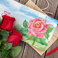 Diamond painting wenskaart - set van 8 - inclusief enveloppen