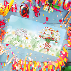 Diamond painting wenskaart - set van 8 - inclusief enveloppen