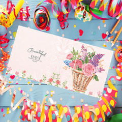 Diamond painting wenskaart - set van 8 - inclusief enveloppen