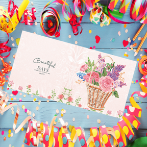 Diamond painting wenskaart - set van 8 - inclusief enveloppen