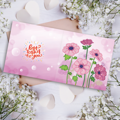 Diamond painting wenskaart - set van 8 - inclusief enveloppen
