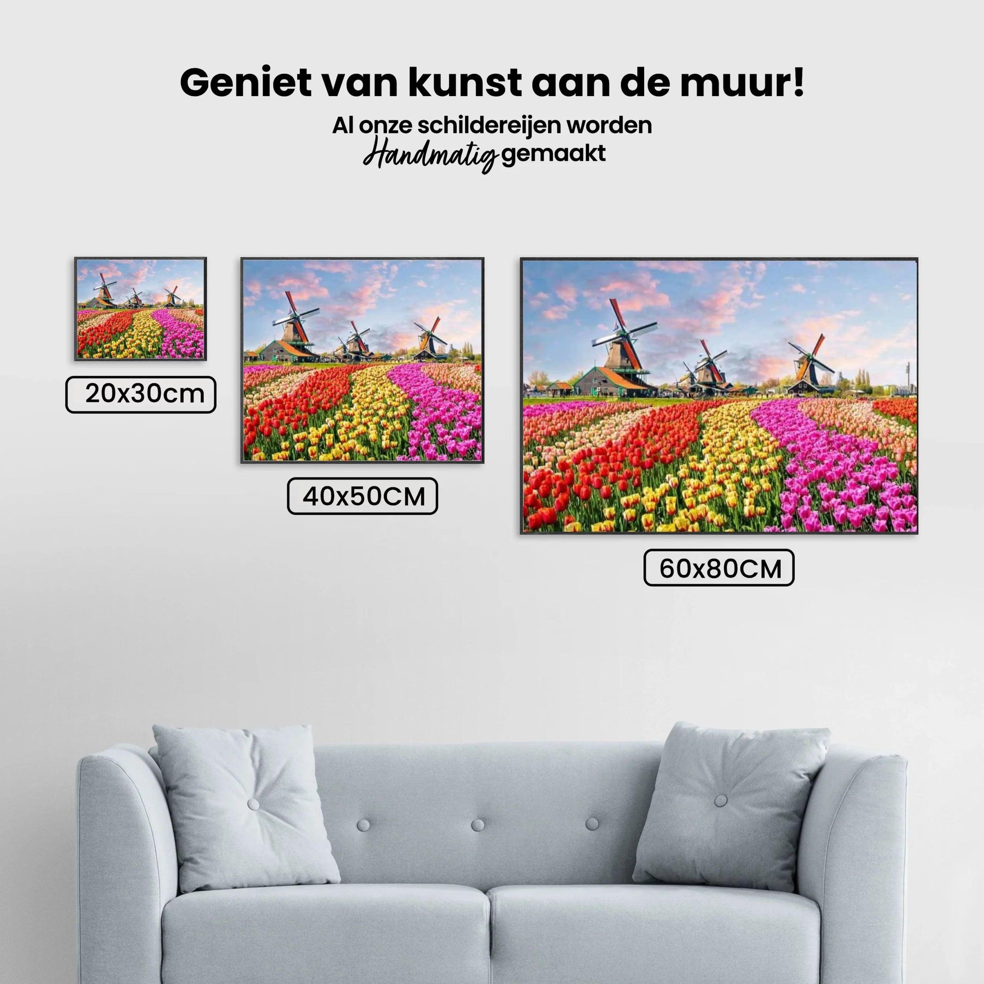 Diamond Painting Windmolens met Nederlandse tulpen - SEOS Shop ®