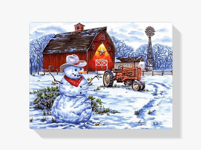 Diamond Painting Winterboerderij - SEOS Shop ®