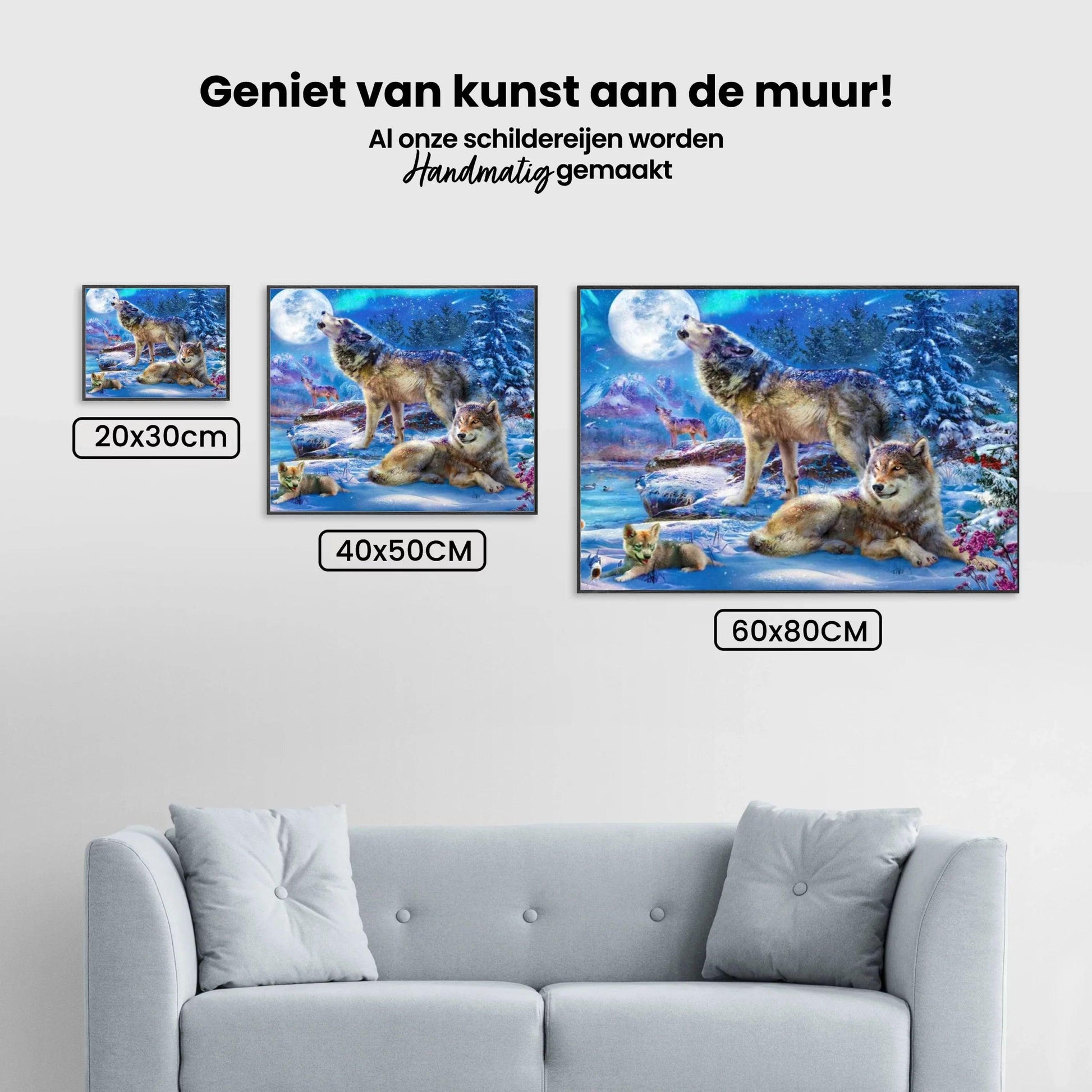 Diamond Painting Winterwolf en gehuil - SEOS Shop ®