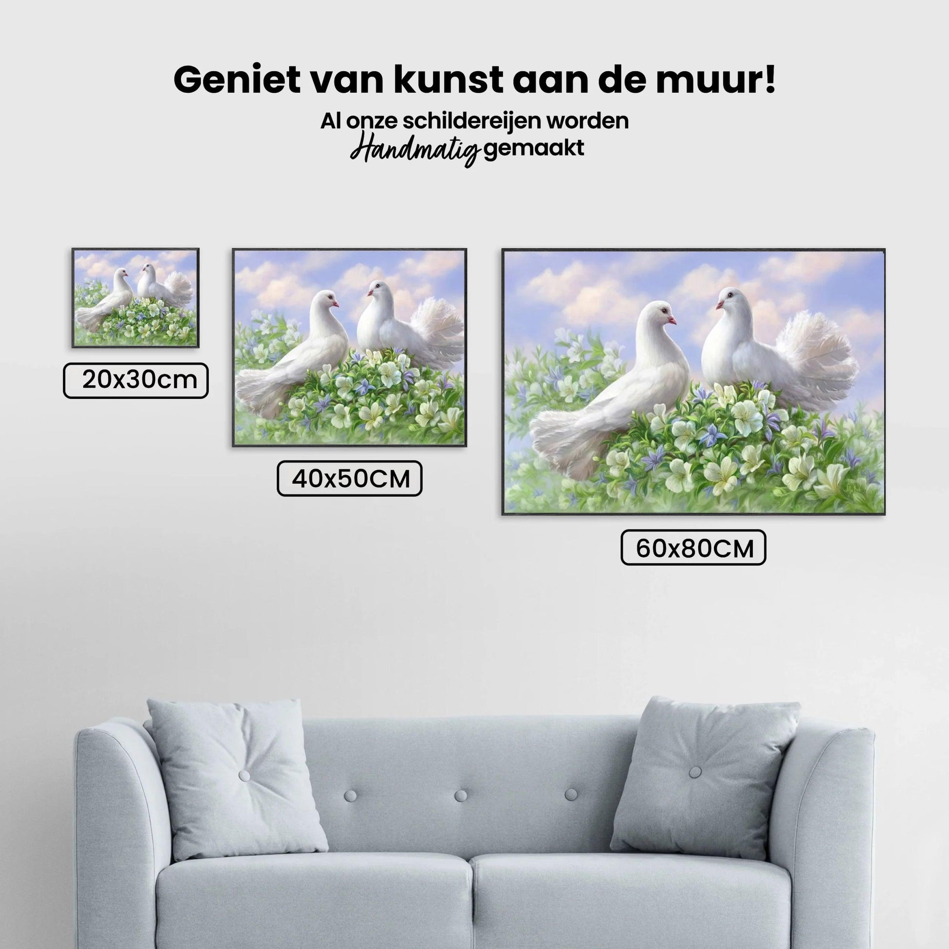 Diamond Painting Witte Duiven - SEOS Shop ®
