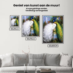 Diamond Painting Witte en blauwe pauwen - SEOS Shop ®