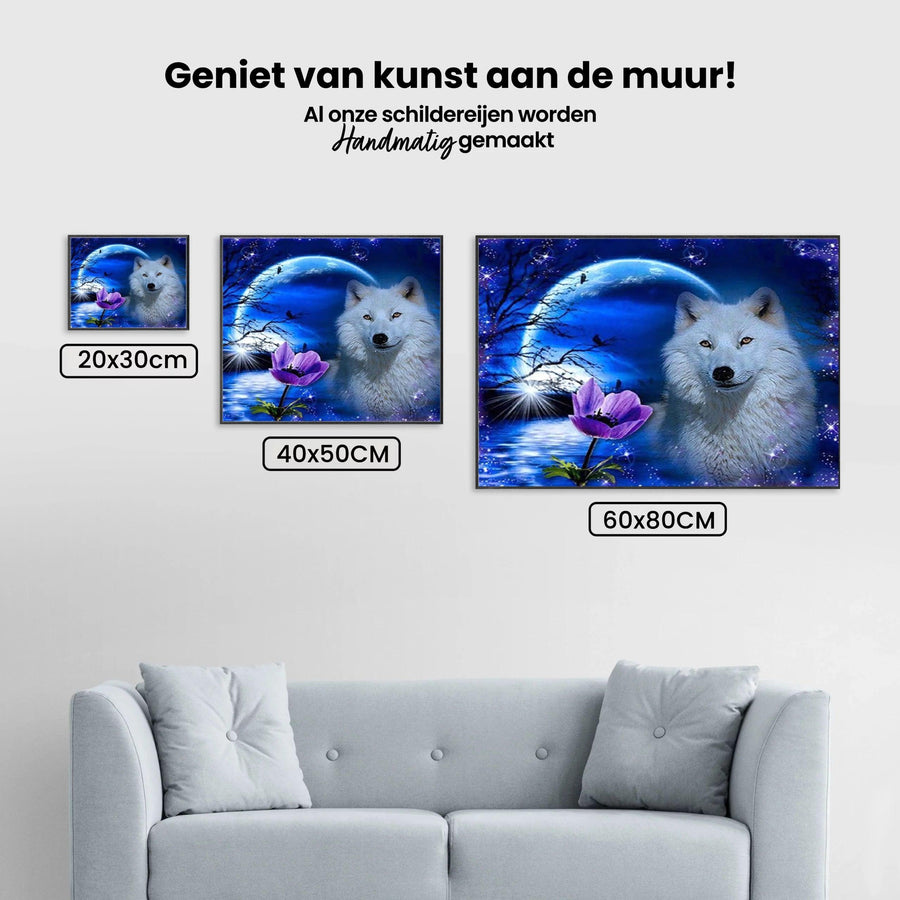 Diamond Painting Wolf met roos - SEOS Shop ®