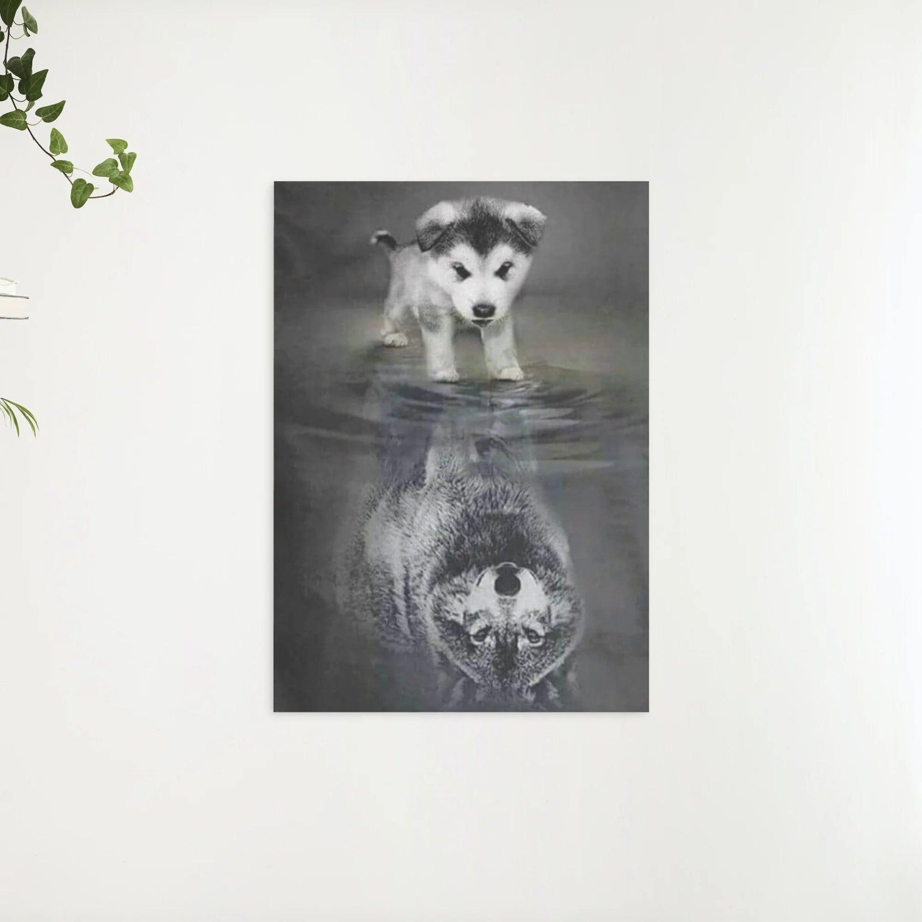 Diamond Painting Wolven Welpje in spiegelbeeld – SEOS Shop ®