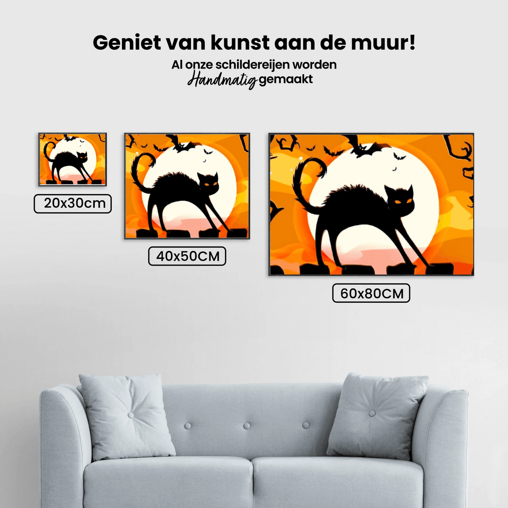 Diamond Painting Zwarte Kat In De Nacht - SEOS Shop ®