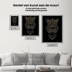 Diamond Painting Zwarte en gele uil - SEOS Shop ®