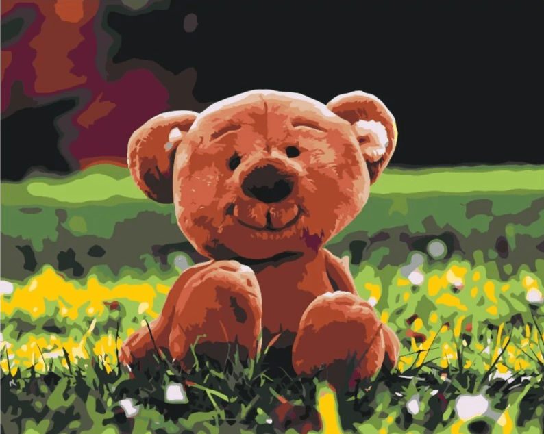 Diamond Painting - Beer in het gras - SEOS®
