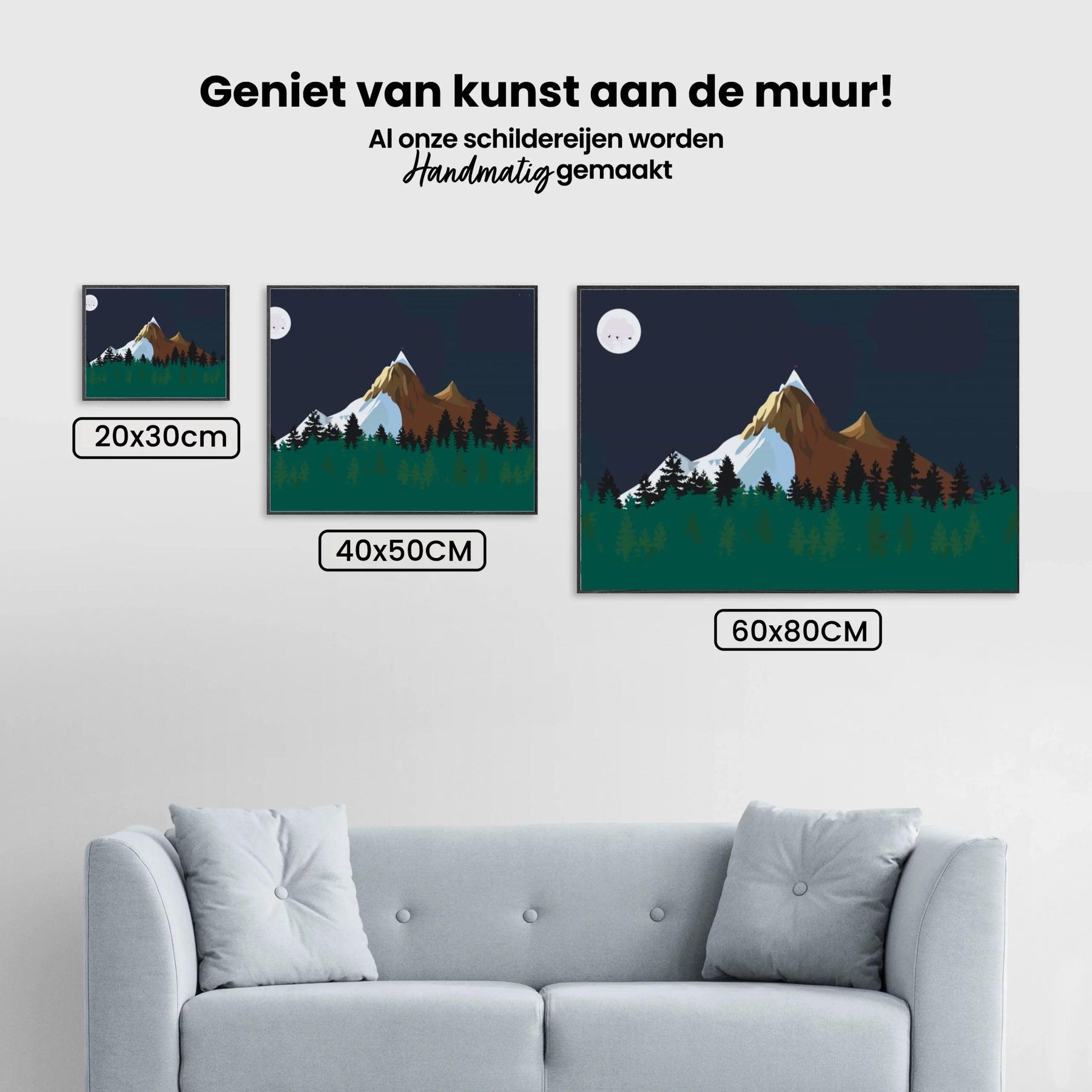 Diamond Painting - Bergen bij nacht - SEOS Shop ®