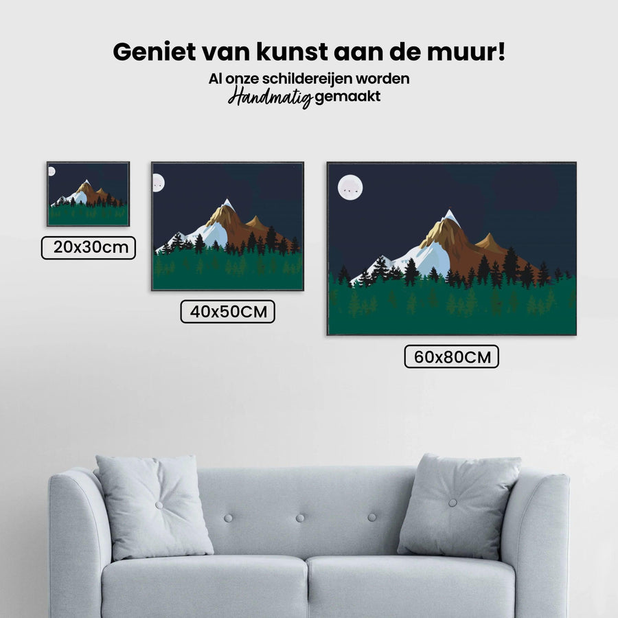 Diamond Painting - Bergen bij nacht - SEOS Shop ®