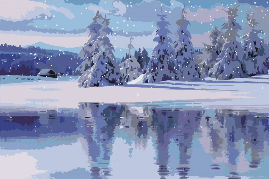 Diamond Painting - Besneeuwd landschap - SEOS Shop ®