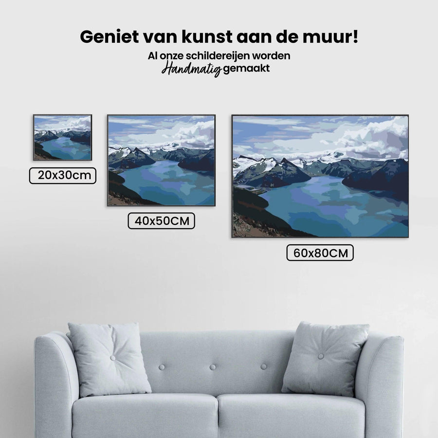 Diamond Painting - Besneeuwde bergen bij het meer - SEOS Shop ®