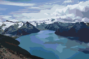 Diamond Painting - Besneeuwde bergen bij het meer - SEOS Shop ®
