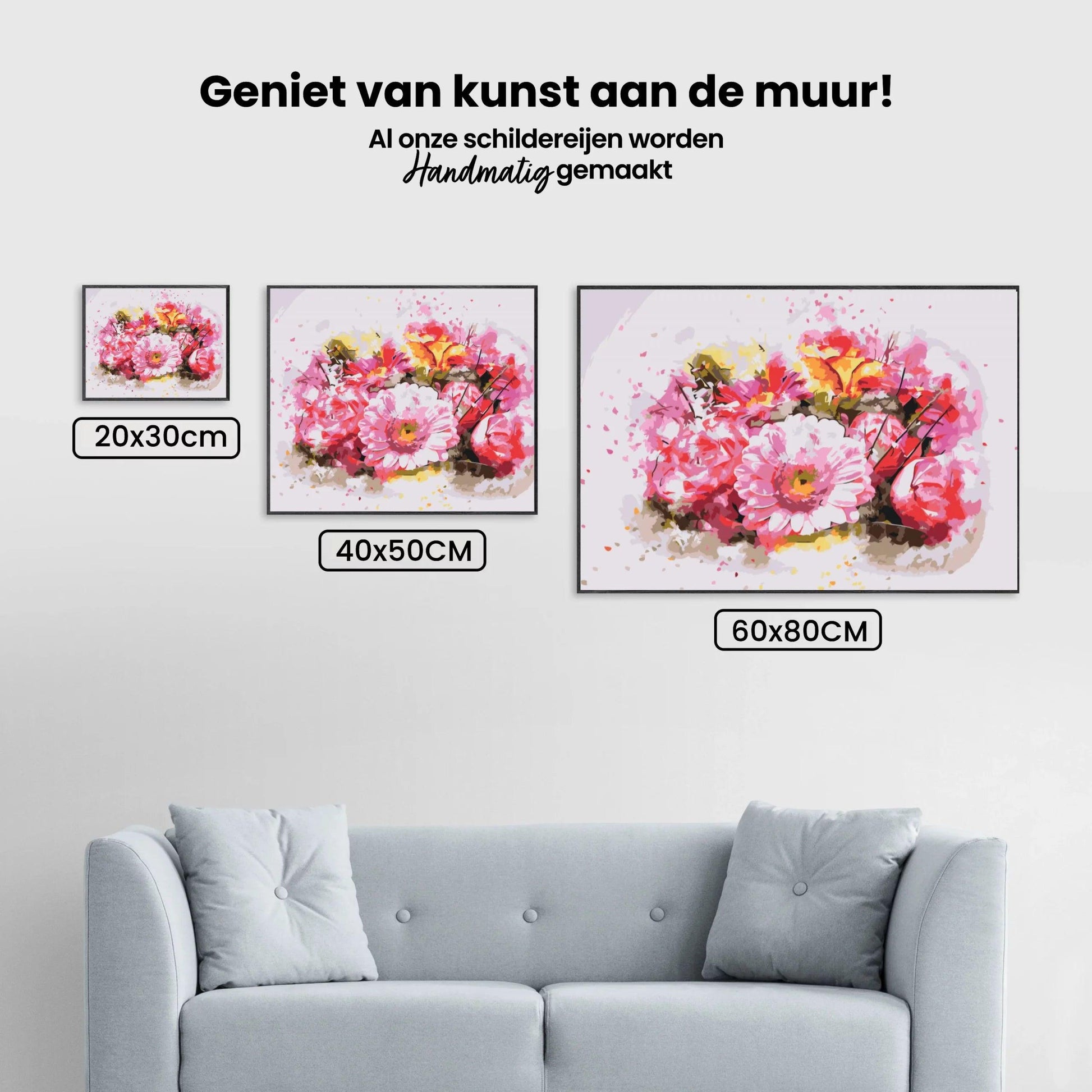 Diamond Painting - Boeket roze bloemen - SEOS Shop ®