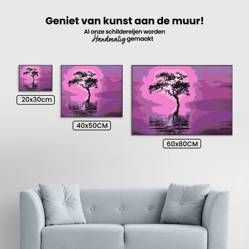 Diamond Painting - Boom in het midden van het meer - SEOS Shop ®