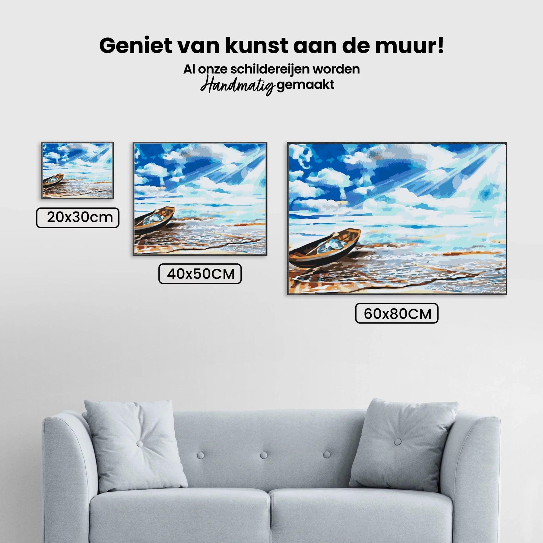Diamond Painting - Boot aan de rand van de zee - SEOS Shop ®