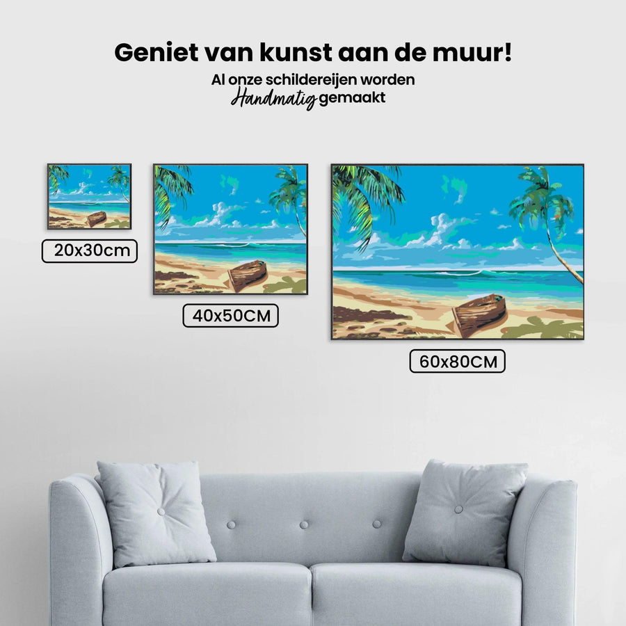 Diamond Painting -  Boot op het strand - SEOS Shop ®